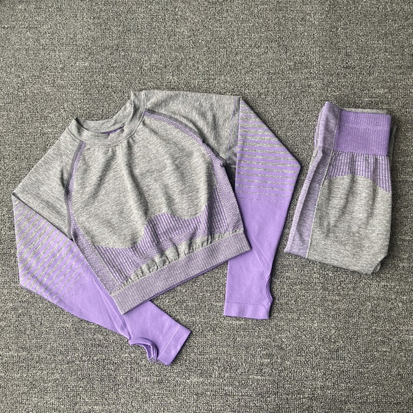 Women Yoga Set Running Seamless