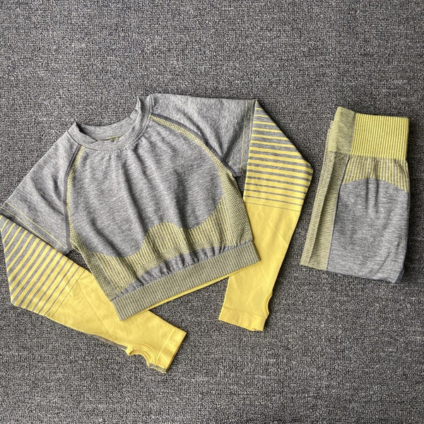 Women Yoga Set Running Seamless