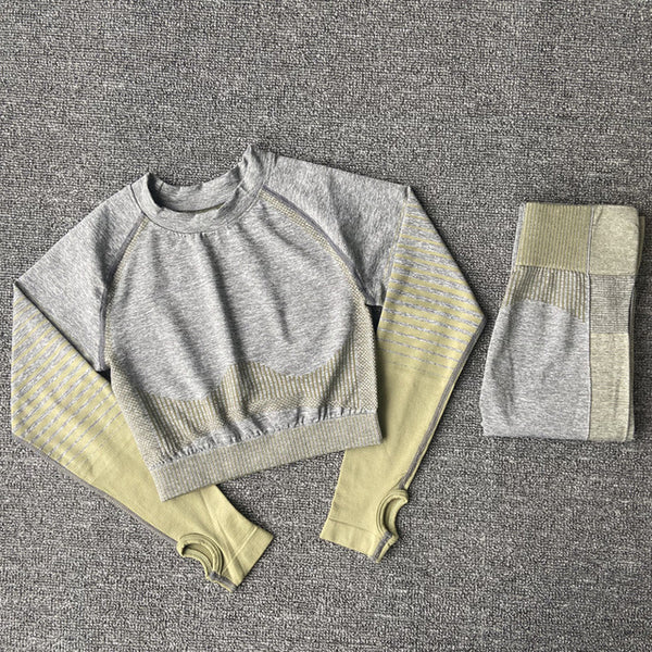 Women Yoga Set Running Seamless