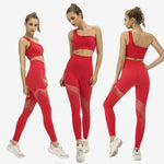Hollow Out Mesh Patchwork spor seti