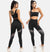 Hollow Out Mesh Patchwork spor seti