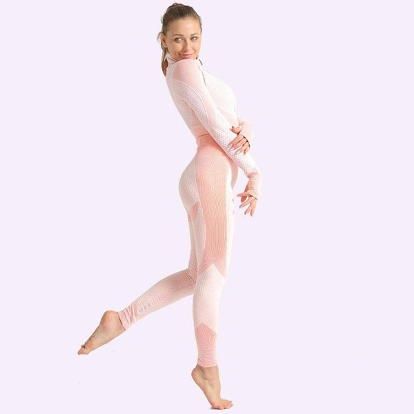 Women Yoga Sets Seamless Leggings Sports