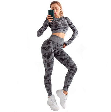 Piece Seamless Gym Clothing Yoga Set