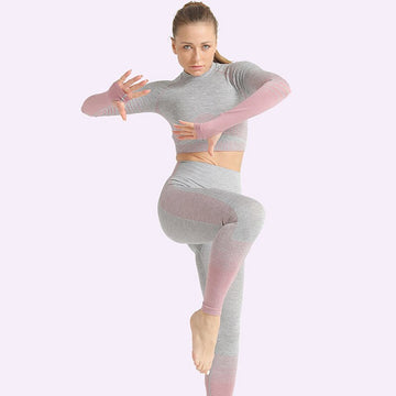 Seamless Women Yoga Set Long